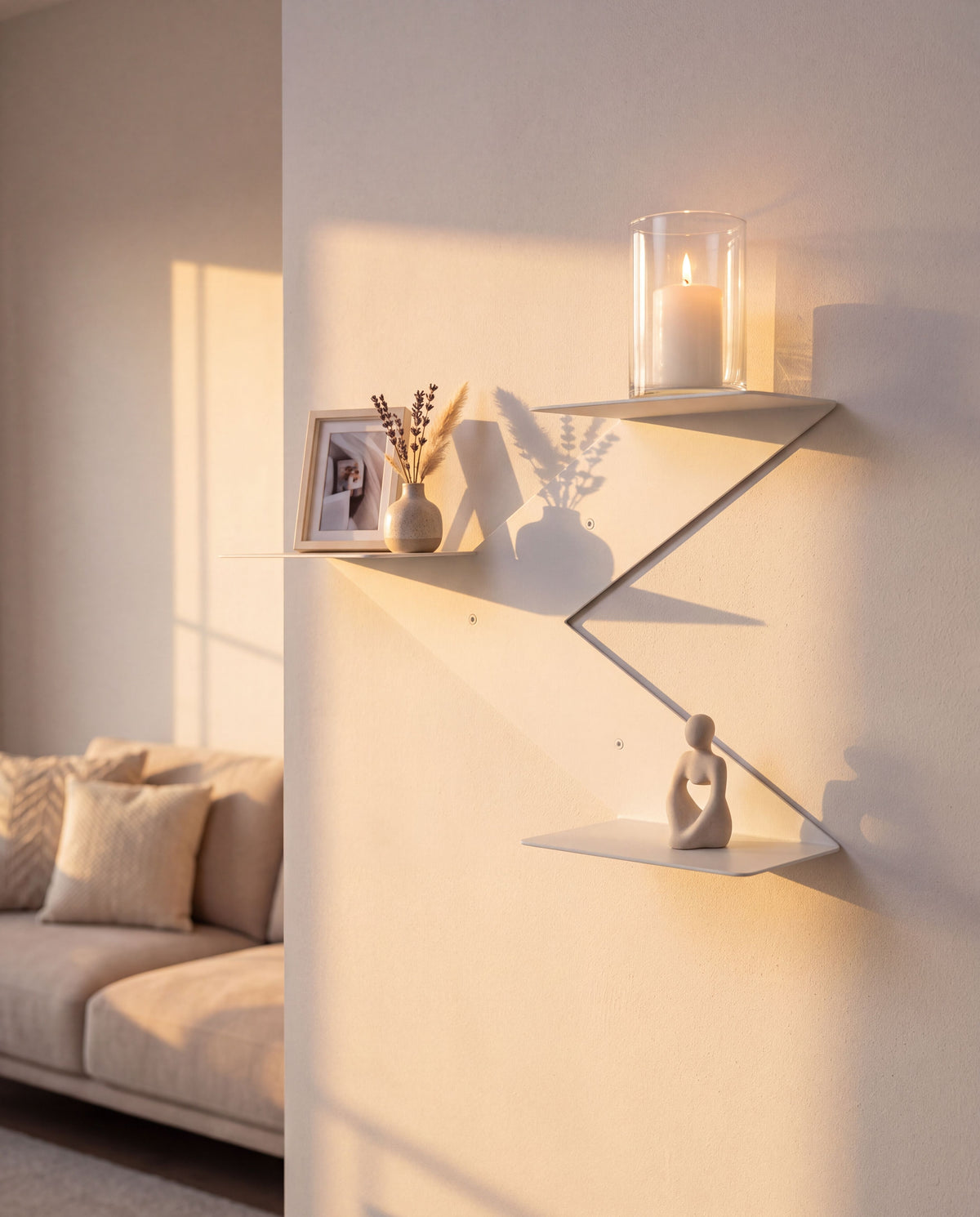 Geometric Floating Wall Shelf