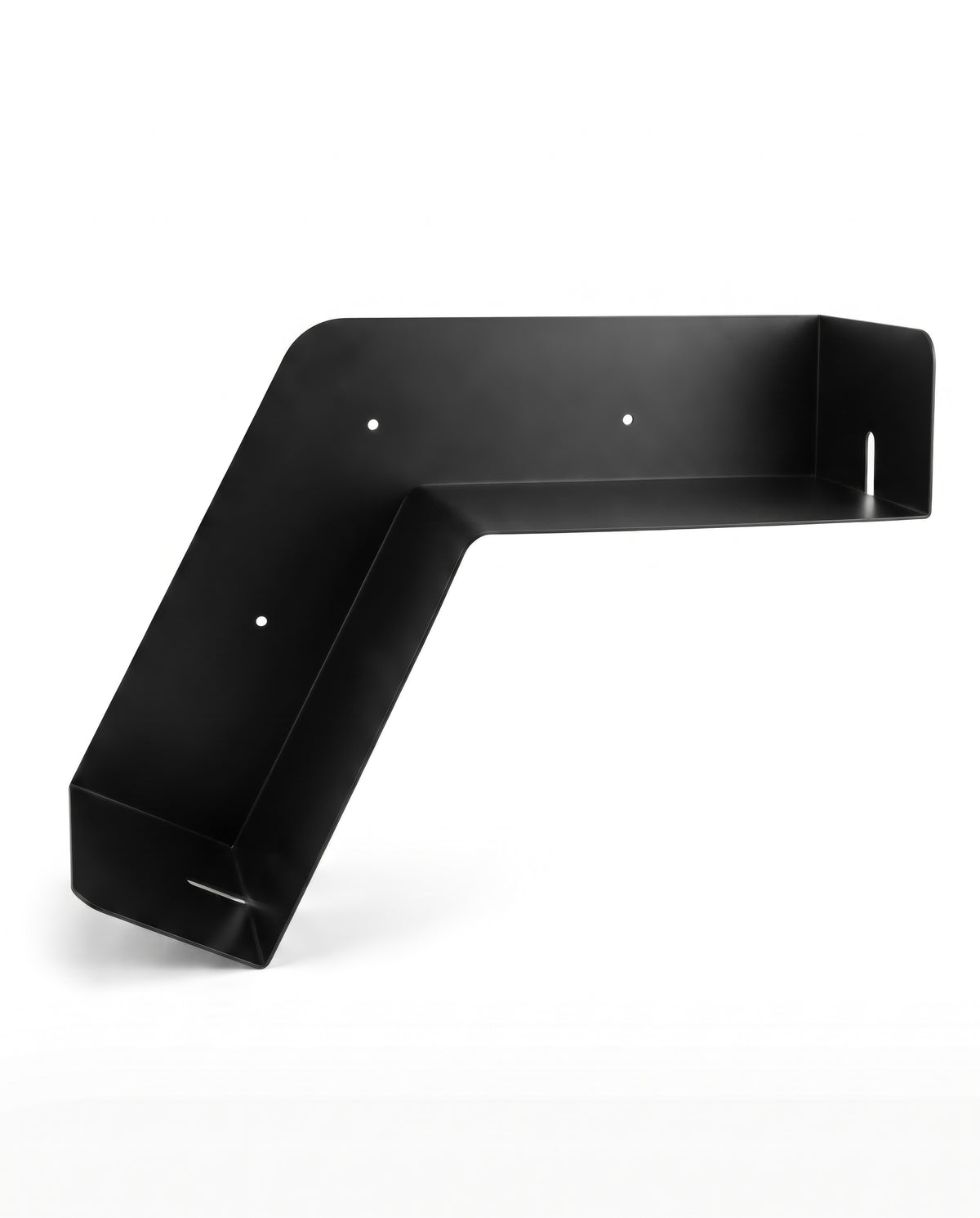 Geometric Black Floating Wall Shelf