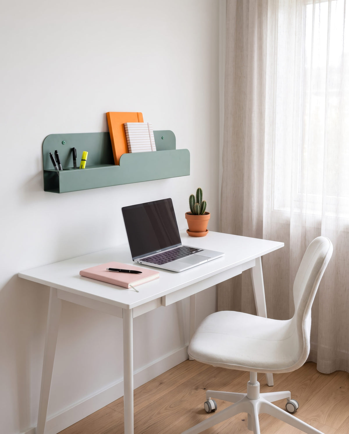Wall Mounted Desk Organizer Shelf