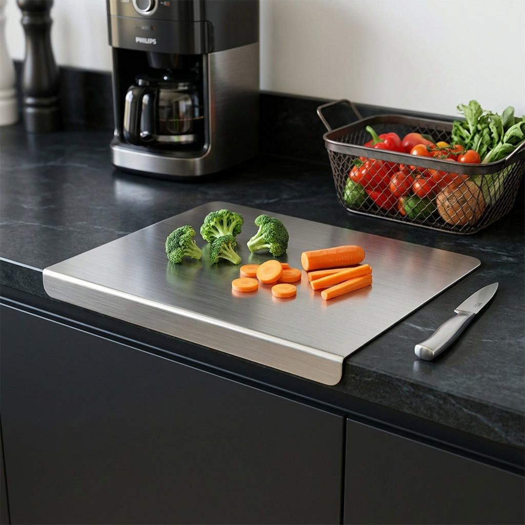 L-Shape Stainless Steel Chopping Board